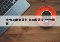 常州seo优化外包（seo整站优化外包服务）