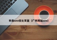 丰南seo优化页面（广丰网站seo）