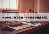 长沙小程序开发企业（长沙微信小程序公司）