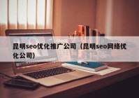 昆明seo优化推广公司（昆明seo网络优化公司）