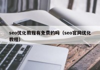 seo优化教程有免费的吗（seo官网优化教程）