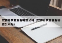 软件开发企业有哪些公司（软件开发企业有哪些公司好）