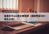 湖南长沙seo优化哪家好（湖南专业SEO优化公司）