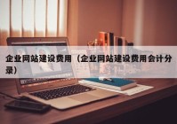 企业网站建设费用（企业网站建设费用会计分录）
