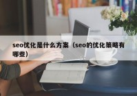 seo优化是什么方案（seo的优化策略有哪些）