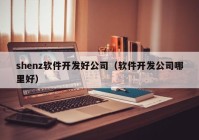 shenz软件开发好公司（软件开发公司哪里好）