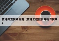 软件开发实践案例（软件工程案例分析与实践）