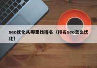 seo优化从哪里找排名（排名seo怎么优化）