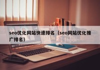 seo优化网站快速排名（seo网站优化推广排名）