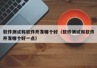 软件测试和软件开发哪个好（软件测试和软件开发哪个好一点）